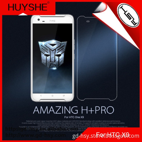 HUYSHE 2.5d curved edge japanese blue film screen protector for htc 0ne x9 anti-explosion anti-glare shateerproof